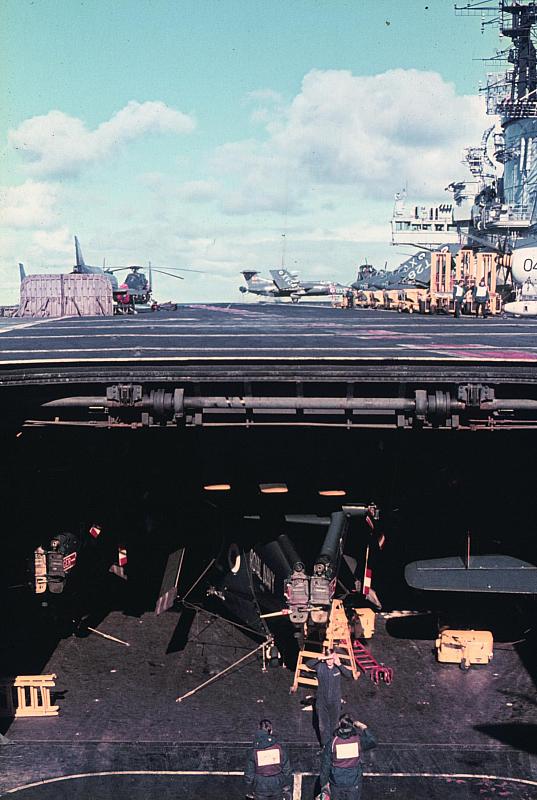 Ark Royal upper hangar through aft lift well