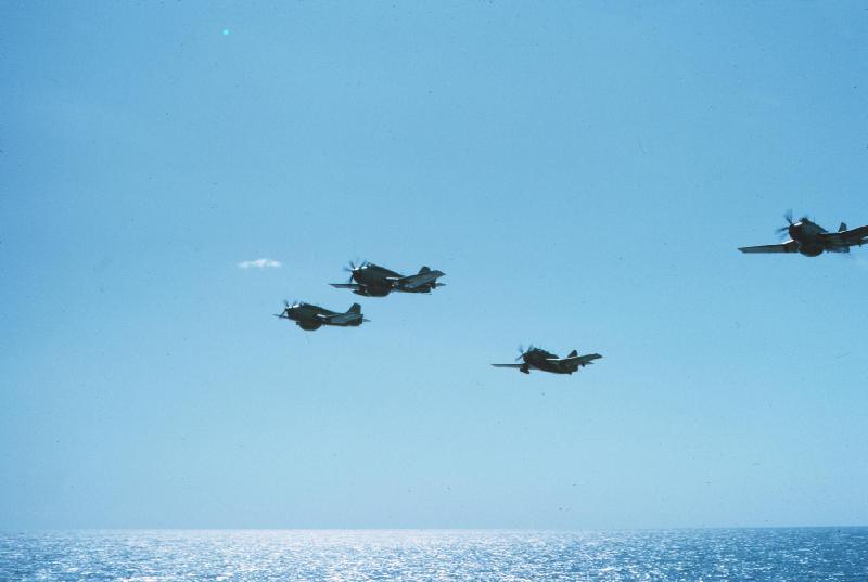 Gannet four ship fly past Eagle