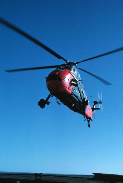 SAR Wessex landing Eagle from LSO spot