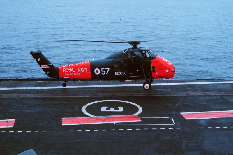 SAR Wessex landing on 3 spot Ark Royal