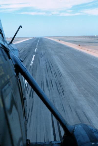 Take off at Masirah from rear cabin